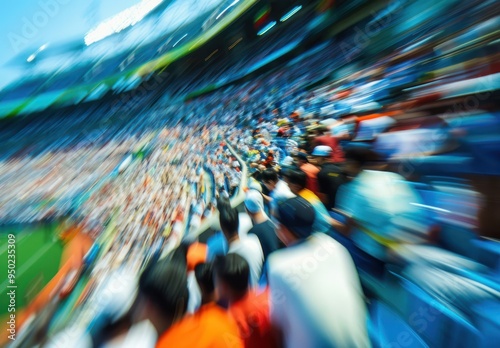 Blurred Crowd at a Stadium photo