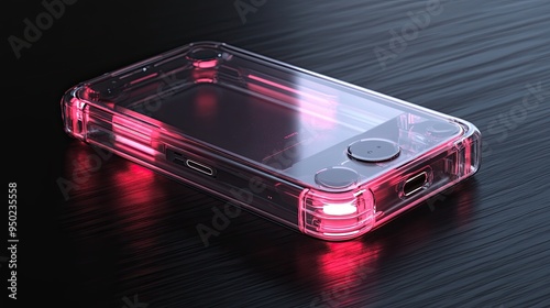 A transparent music player with a minimalist design, featuring clean lines and subtle animations.