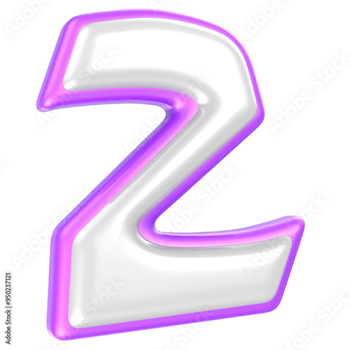 Wallpaper Mural 2 Number Purple And White 3D Rendering Torontodigital.ca