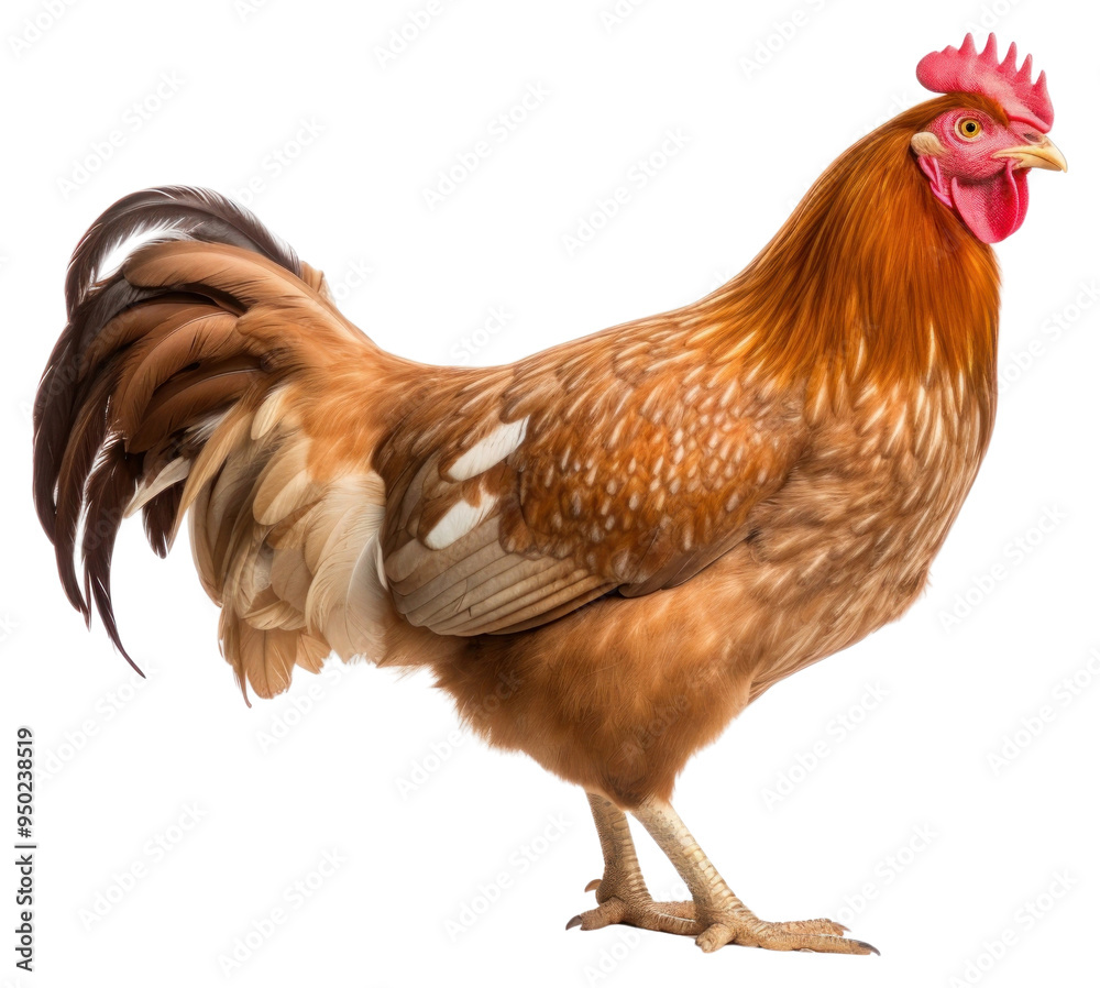 Fototapeta premium PNG Brown skinny chicken poultry animal bird.
