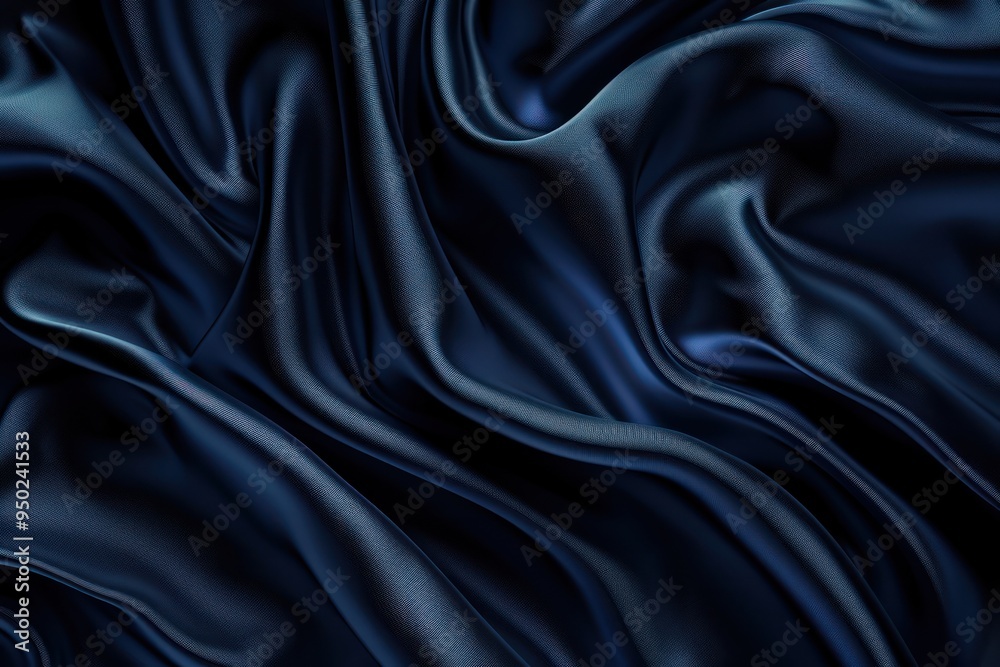 Fototapeta premium Abstract Blue Silk Fabric