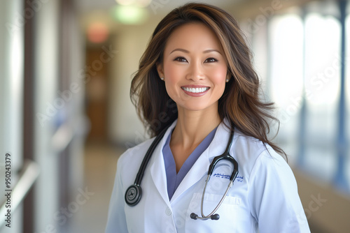 Doctor wearing stethoscope around neck 