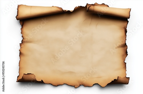 Old Parchment Scroll Texture Background