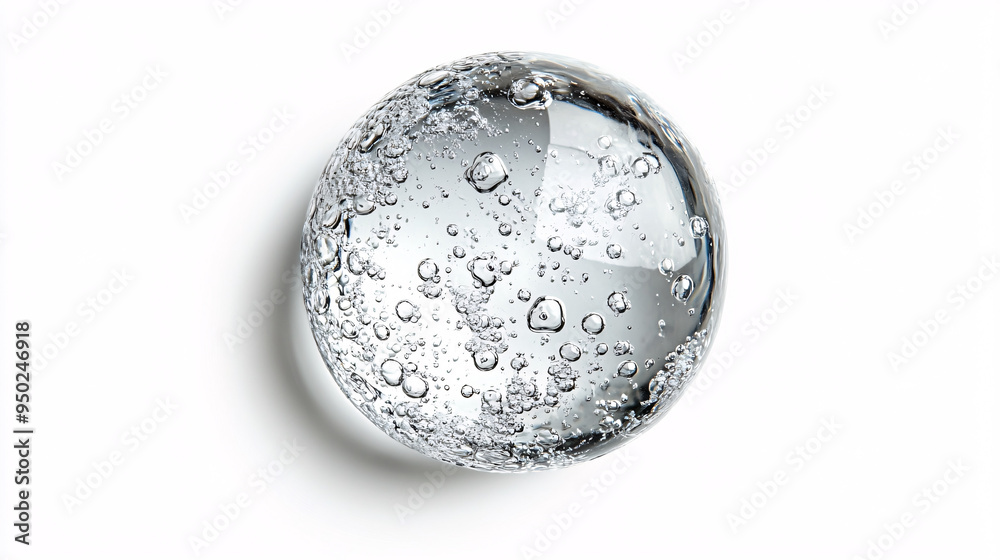 Abstract Water Droplets in Glass Sphere Abstract Water Droplets in Glass Sphere