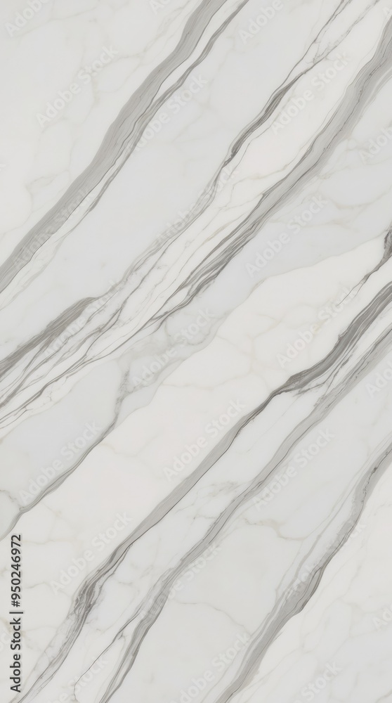 Obraz premium White Marble Stone Texture with Grey Veins, Marble texture background, vertical, phone smartphone wallpaper