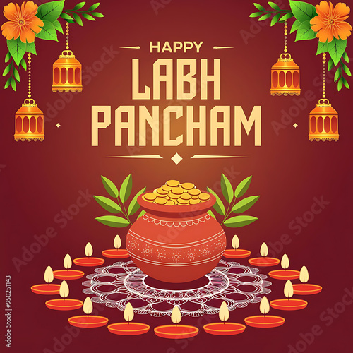 Happy labh pancham Abstract Background- photo