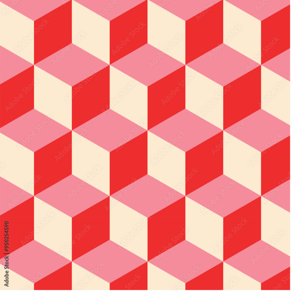 Christmas Retro Pattern in Green, Pink, Red and Beige, xmas vector pattern design, 60s and 70s retro aesthetic style Christmas Retro Pattern in Green, Pink, Red and Beige, xmas vector pattern design, 60s and 70s retro aesthetic style