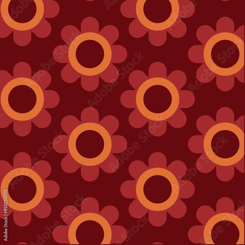 70s retro vintage Mid Century Modern Seamless Pattern