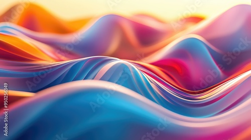 Dynamic waves of vibrant abstract colors