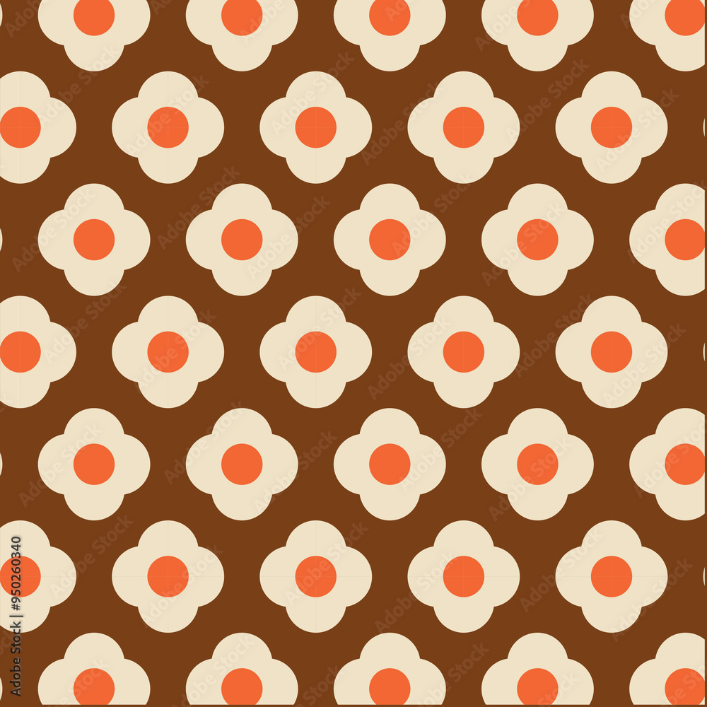 70's Retro Seamless Pattern. 60s and 70s Aesthetic Style. 70's Retro Seamless Pattern. 60s and 70s Aesthetic Style.