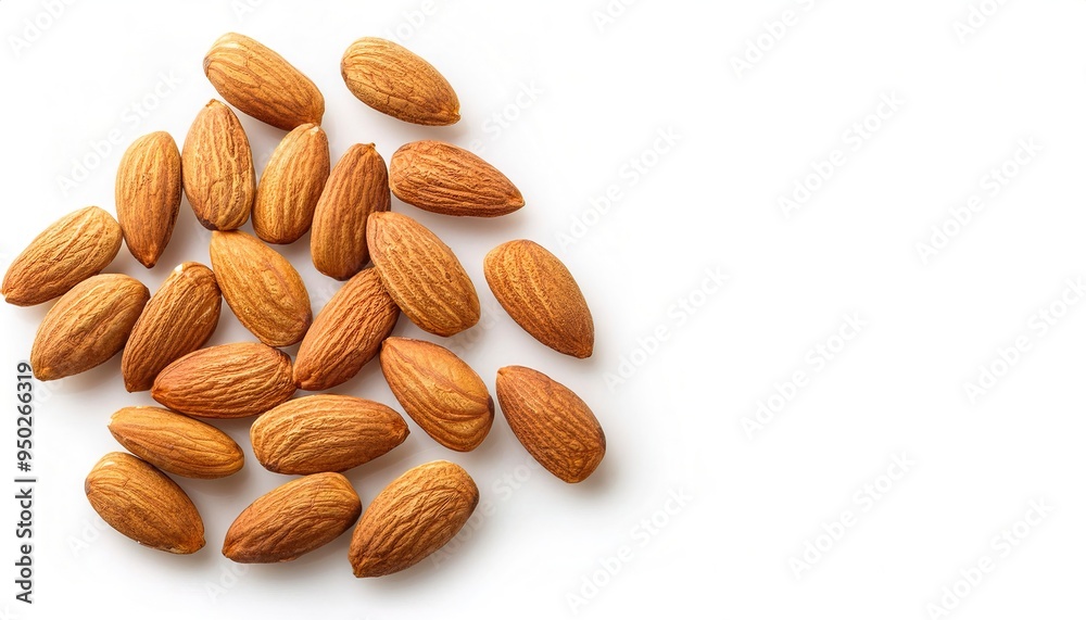 almond - Prunus amygdalus - Almonds grown as nuts may be eaten raw, blanched, or roasted and are commonly used in confectionery baking and a milk product. isolated on white background almond - Prunus amygdalus - Almonds grown as nuts may be eaten raw, blanched, or roasted and are commonly used in confectionery baking and a milk product. isolated on white background