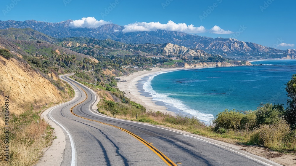 Stunning Ventura Highway Ocean View at Daylight, Capturing Serene Coastal Ambiance with Vibrant Energy and Joyful Travel Experience in Ultra-High Resolution Stunning Ventura Highway Ocean View at Daylight, Capturing Serene Coastal Ambiance with Vibrant Energy and Joyful Travel Experience in Ultra-High Resolution