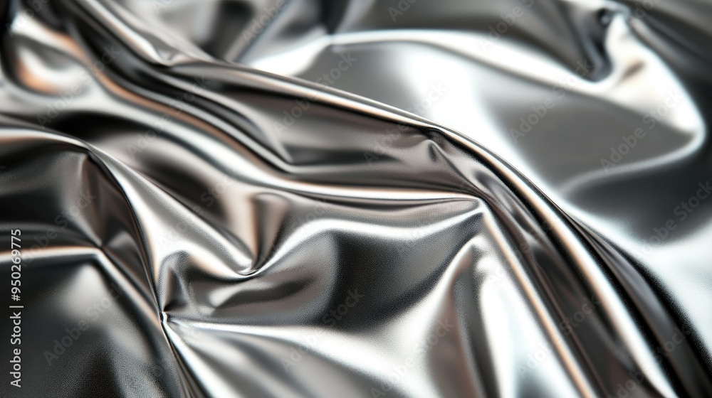 Glossy metallic surface reflecting light