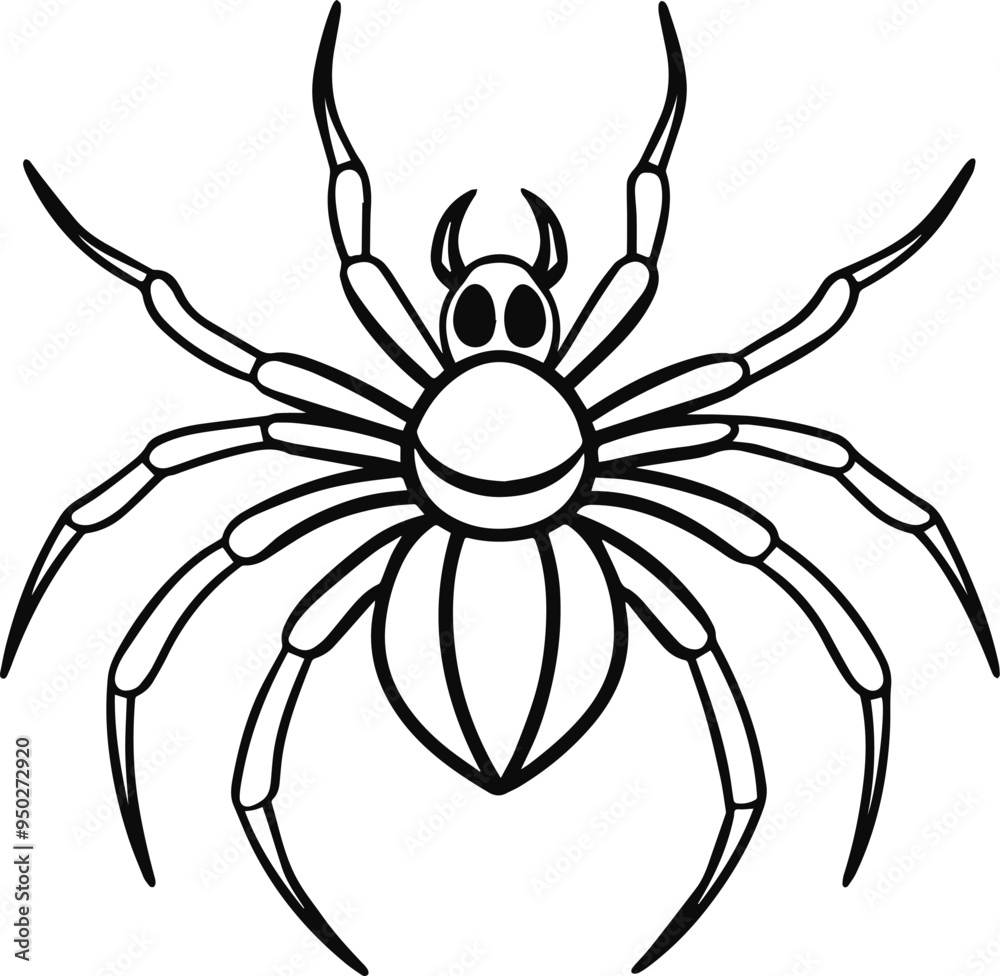 Spider silhouette vector illustration isolated on white background Spider silhouette vector illustration isolated on white background