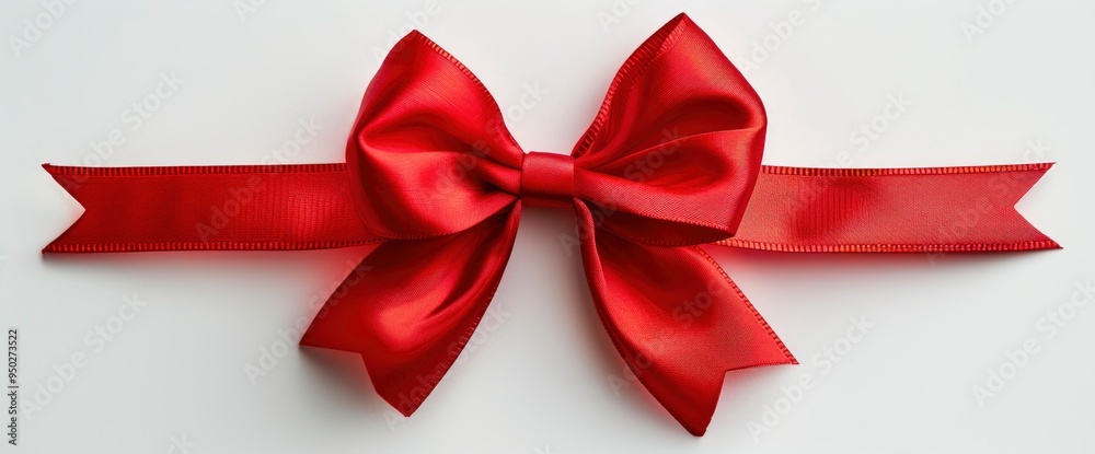 Red Satin Bow with Ribbon