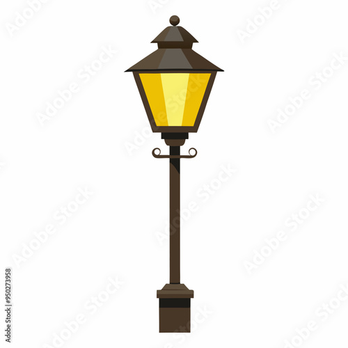 old street lamp vector