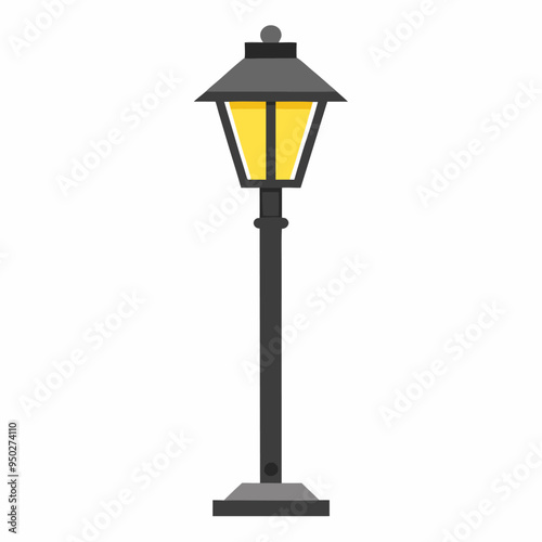 vintage street lamp vector illustration