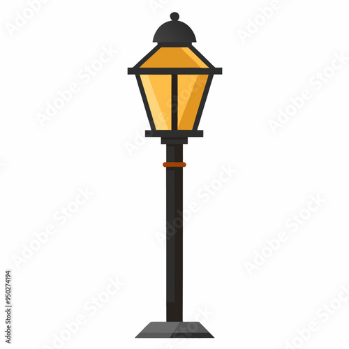 old street lamp vector