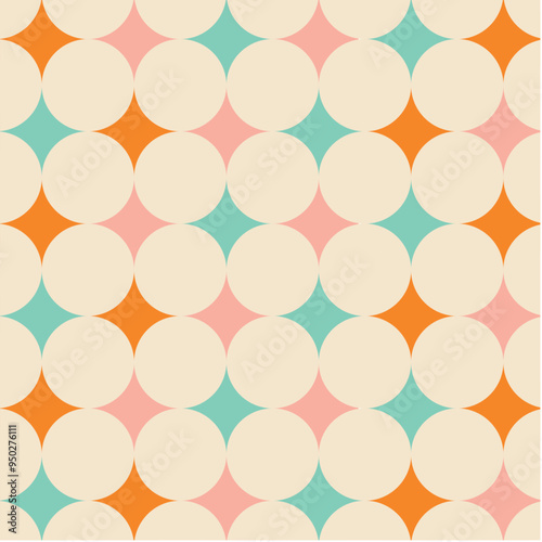 50s Mid Century Modern Seamless Pattern