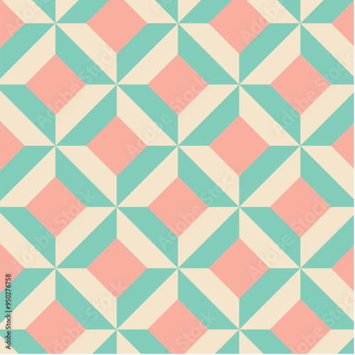 50s Mid Century Modern Seamless Pattern