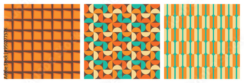 50s Mid Century Modern Pattern Bundle Set, 1950s Atomic Patterns