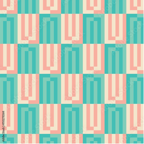 50s Mid Century Modern Seamless Pattern