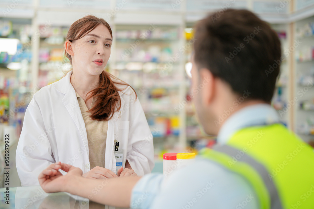 pharmacist engages with a customer offering guidance on medication usage. emphasizes the critical role of pharmacists in ensuring patient engineer worker safety and delivering personalized healthcare. pharmacist engages with a customer offering guidance on medication usage. emphasizes the critical role of pharmacists in ensuring patient engineer worker safety and delivering personalized healthcare.