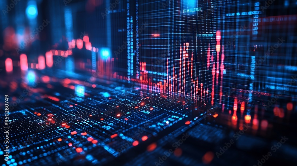A network of red and blue lights flickers across a digital expanse, connecting worlds unseen. A network of red and blue lights flickers across a digital expanse, connecting worlds unseen.
