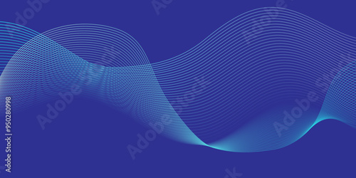 Vector white and blue digital wave modern carve blend stripe line flowing technology white line glowing element moving creative concept science technology crate for thin texture vector background.