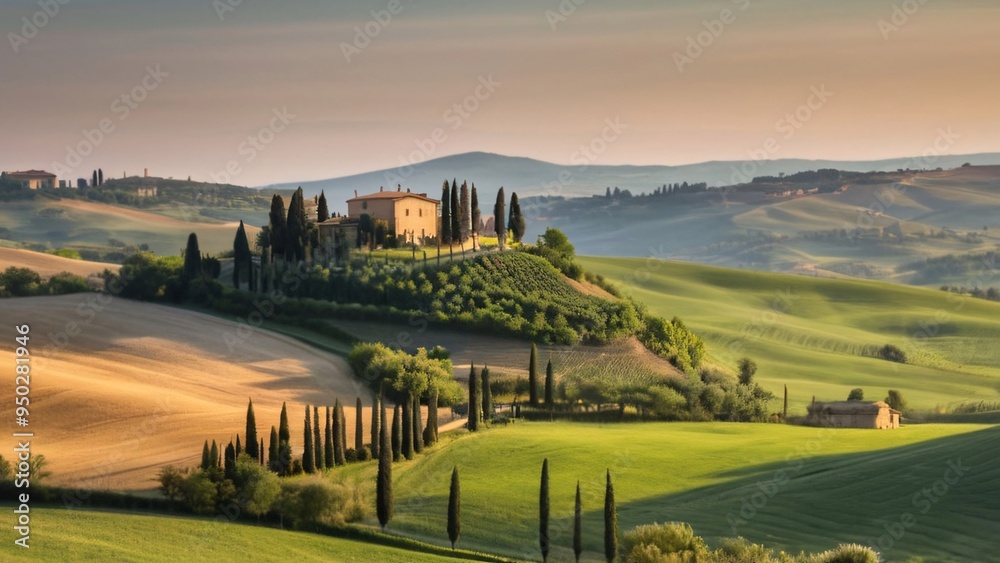 Naklejka premium Gentle Rolling Hills of Tuscany
