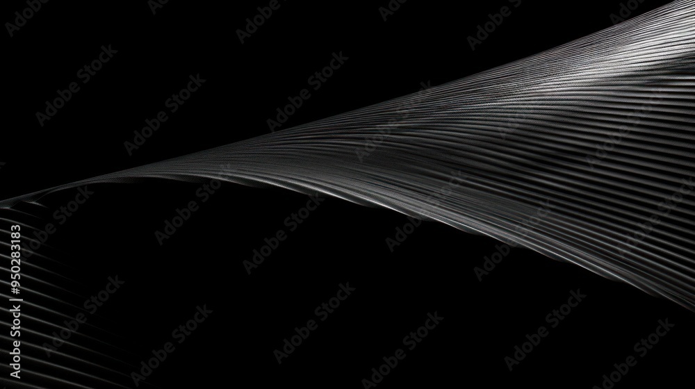 Naklejka premium Abstract Black Wave Pattern