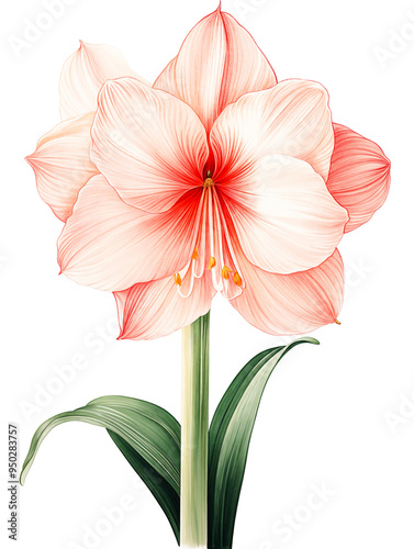 Amaryllis rosa ausgeschnitten freigestellt transparent