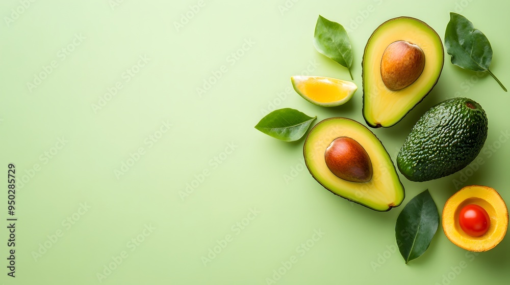 Fresh avocado sliced on a cutting board, rich in healthy fats, brain-boosting ingredient minimalist realistic Fresh avocado sliced on a cutting board, rich in healthy fats, brain-boosting ingredient minimalist realistic