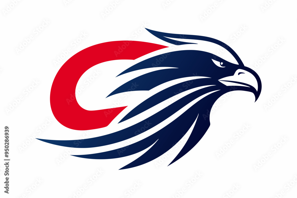 Fototapeta premium A dynamic and bold logo of a bird that unites