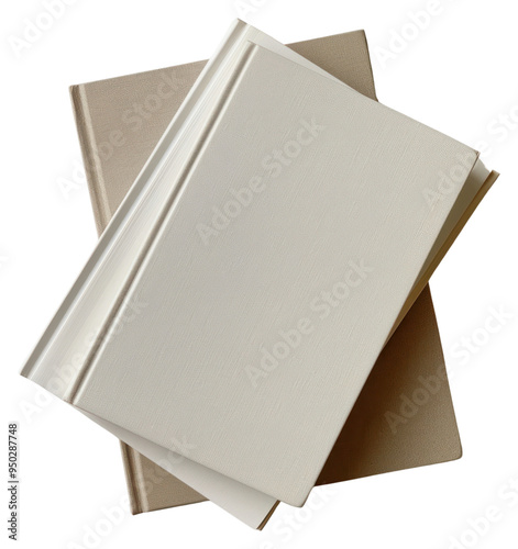 PNG Minimalist neutral-toned hardcover books photo