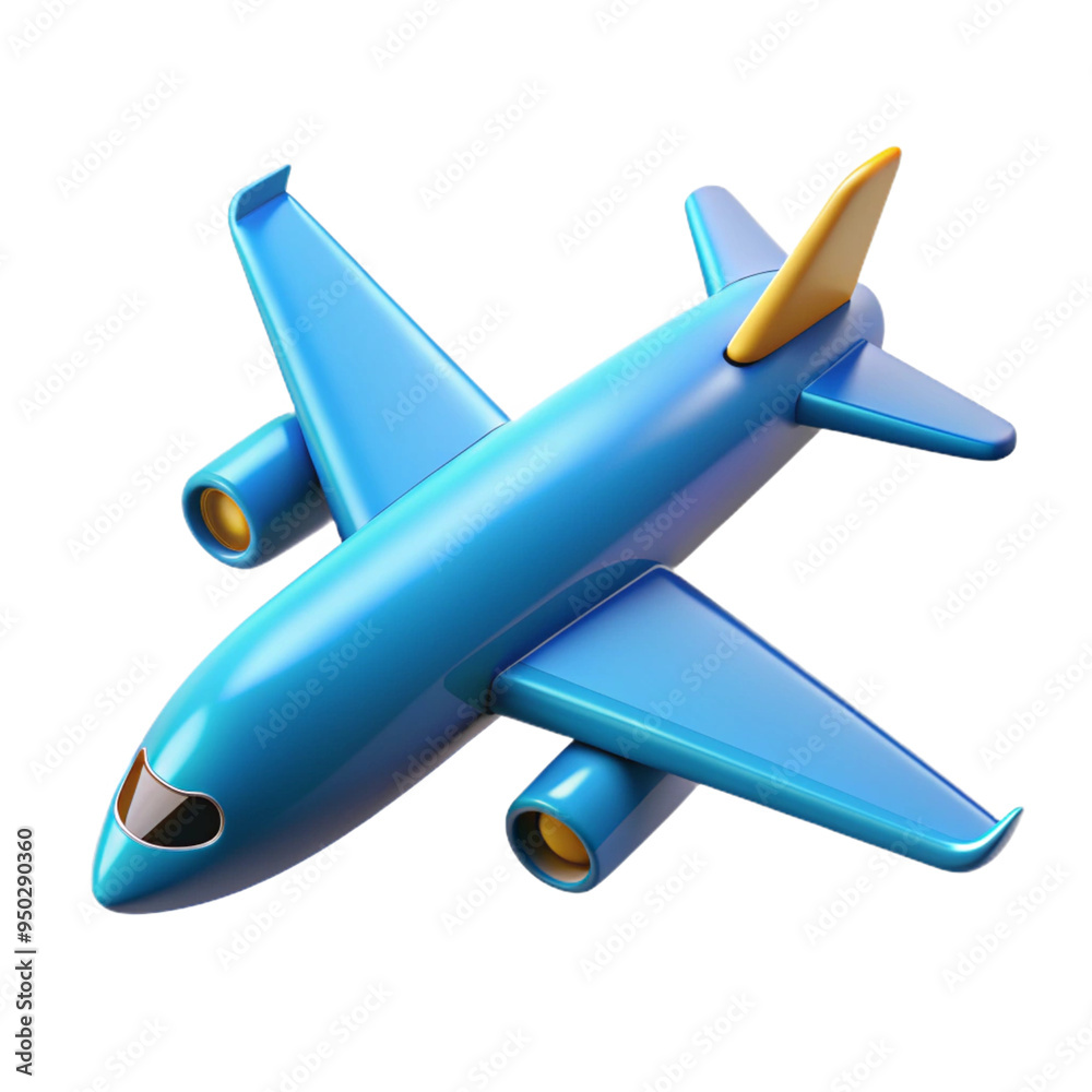 airplane isolated 3d cartoon style illustration airplane isolated 3d cartoon style illustration