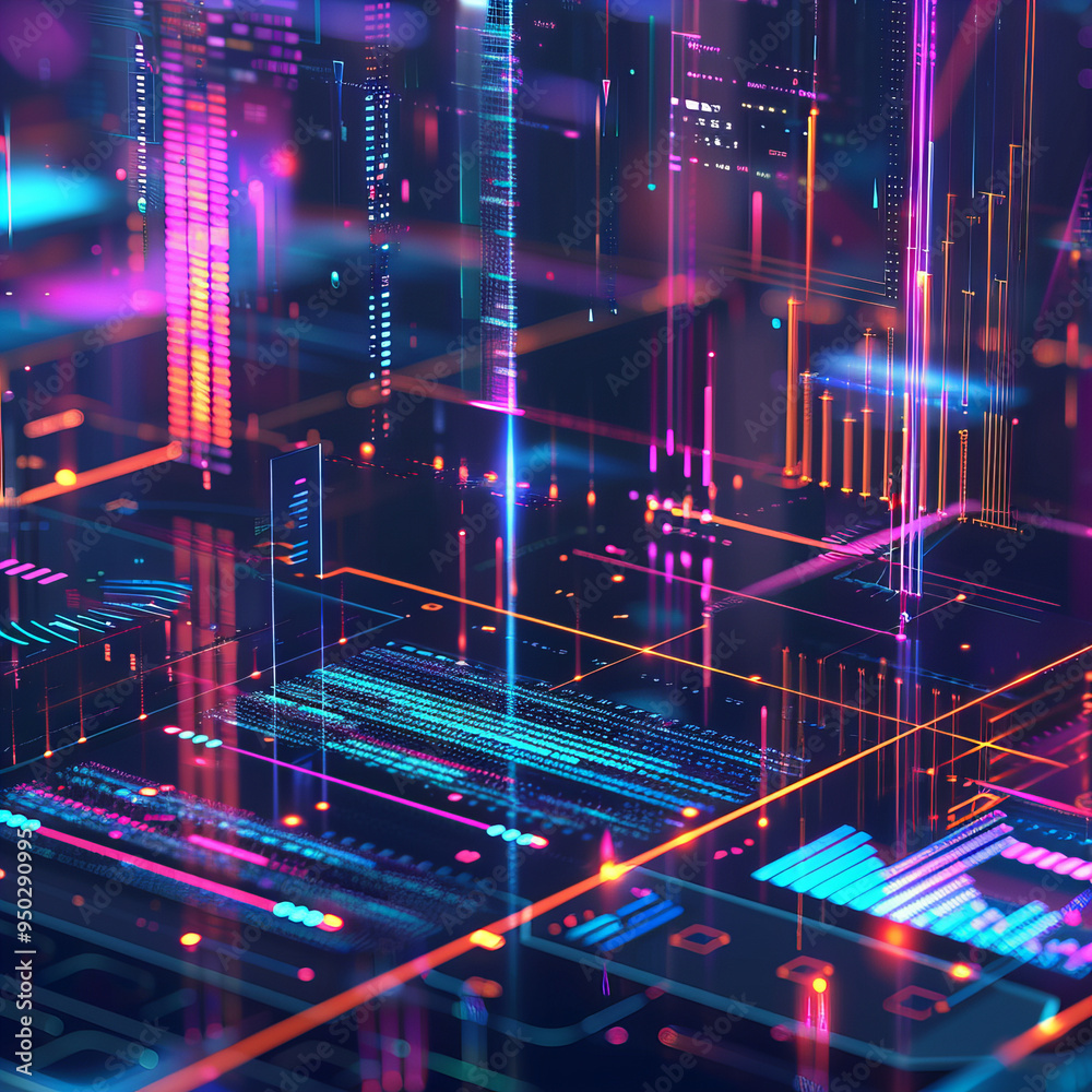 Holographic Charts and Statistics of the Stock Market - Generativ AI Holographic Charts and Statistics of the Stock Market - Generativ AI
