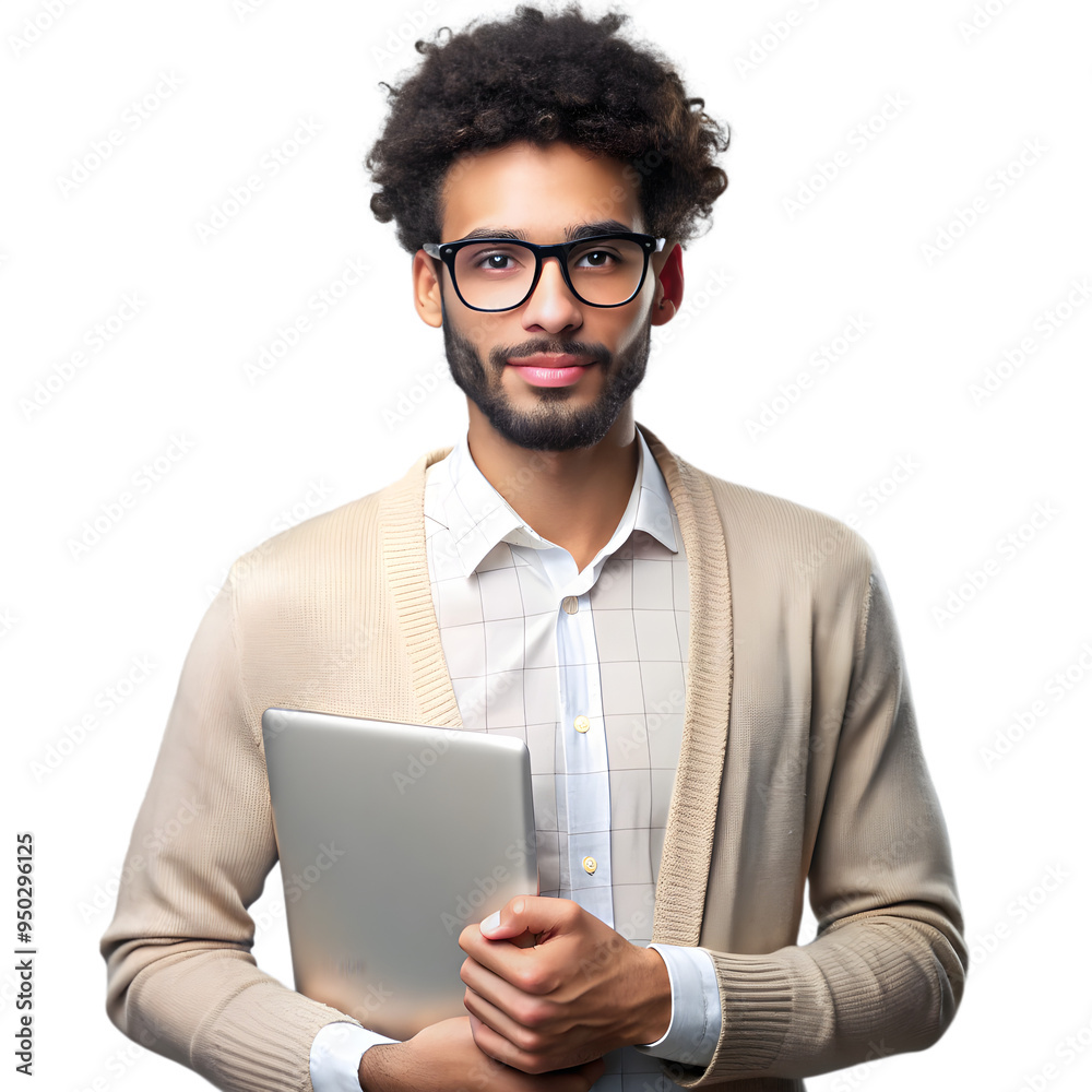 Confident Businessman Holding Laptop Confident Businessman Holding Laptop