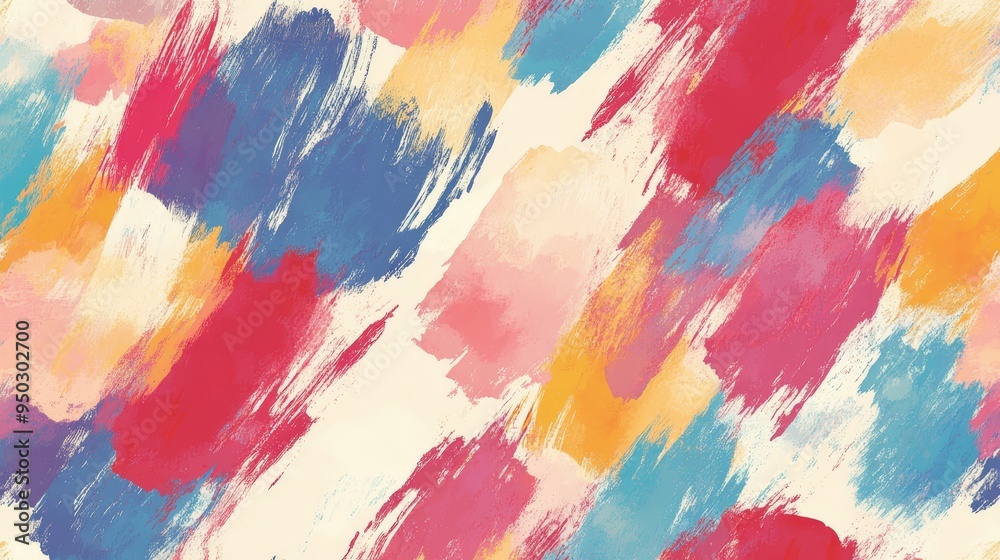 Fototapeta premium Abstract Colorful Brushstroke Pattern Background