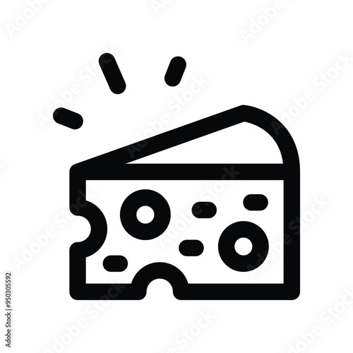 cheese icon. vector line icon for your website, mobile, presentation, and logo design.