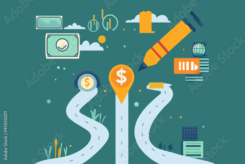 A comparison image showing two paths: one for SEO and organic growth, and the other for paid ads. The SEO path is gradual and long-term, while the paid ads path is faster but requires continuous inves