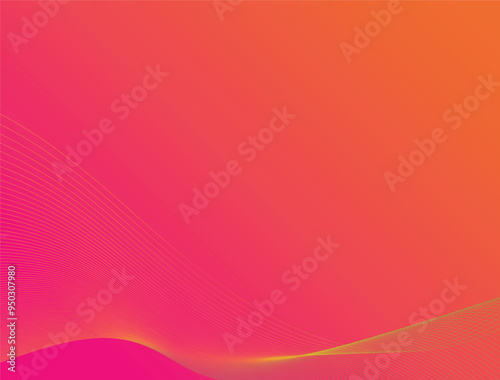 Orange-pink gradient background with dynamics curve film 4K contrast