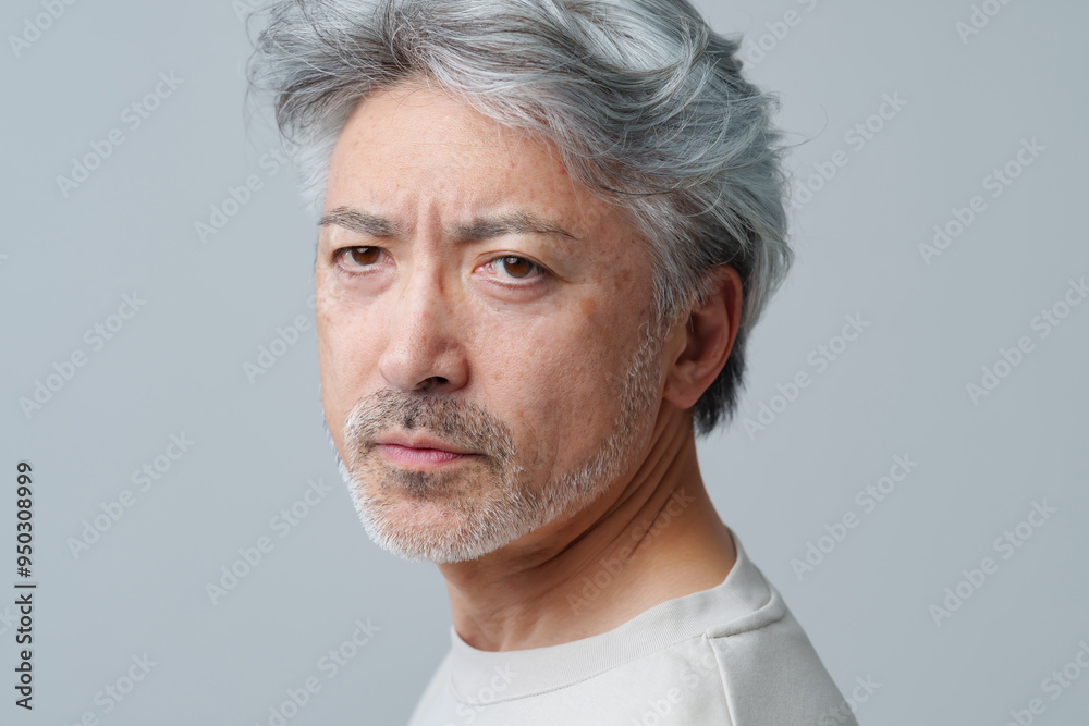 グレイヘアの男性 グレイヘアの男性