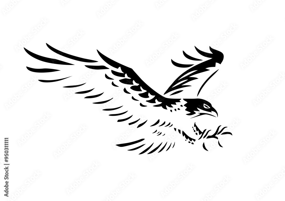 Fototapeta premium eagle tattoo design