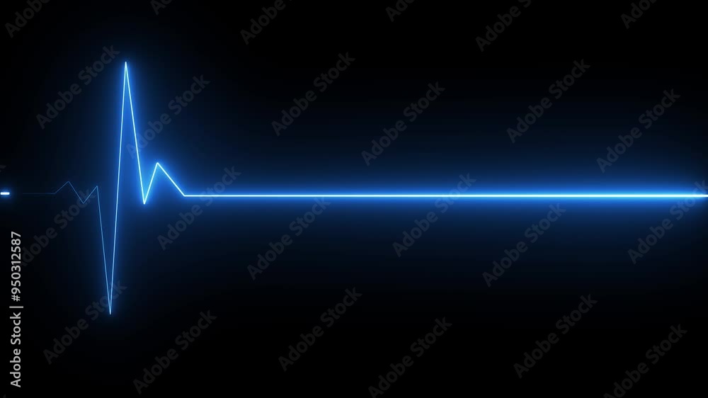 Abstract heartbeat and pulse rate signal technology animation background