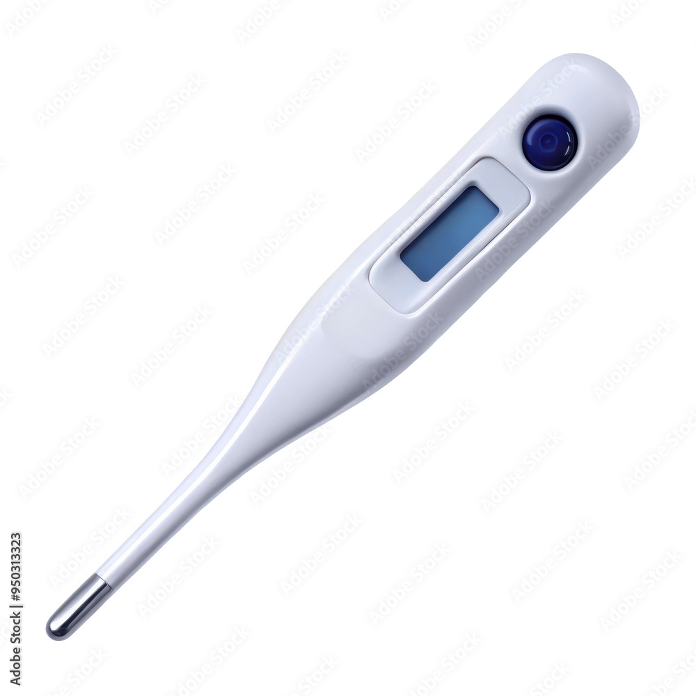 Digital medical thermometer featuring an LCD display for accurate temperature readings. Ideal for home and clinical use. Isolated on transparent background, png. Digital medical thermometer featuring an LCD display for accurate temperature readings. Ideal for home and clinical use. Isolated on transparent background, png.