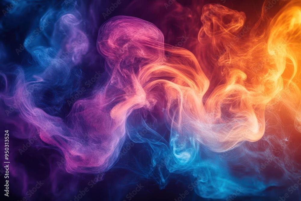 mesmerizing swirls of vibrant smoke against dark background abstract patterns create ethereal dreamlike atmosphere rich colors blend and dance evoking sense of mystery and artistic expression mesmerizing swirls of vibrant smoke against dark background abstract patterns create ethereal dreamlike atmosphere rich colors blend and dance evoking sense of mystery and artistic expression