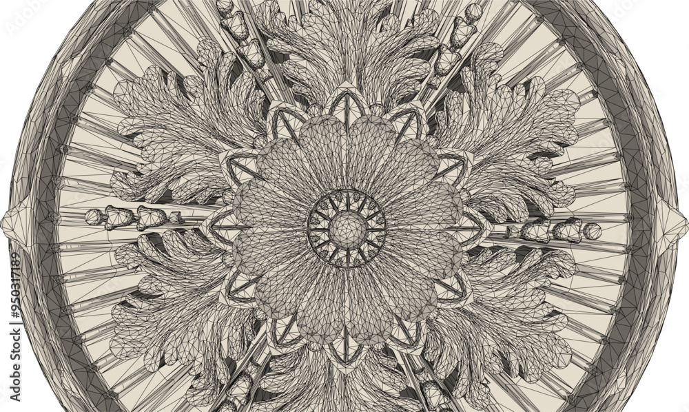 Fototapeta premium Vector sketch illustration of floral ornament design background pattern classic vintage ethnic traditional 