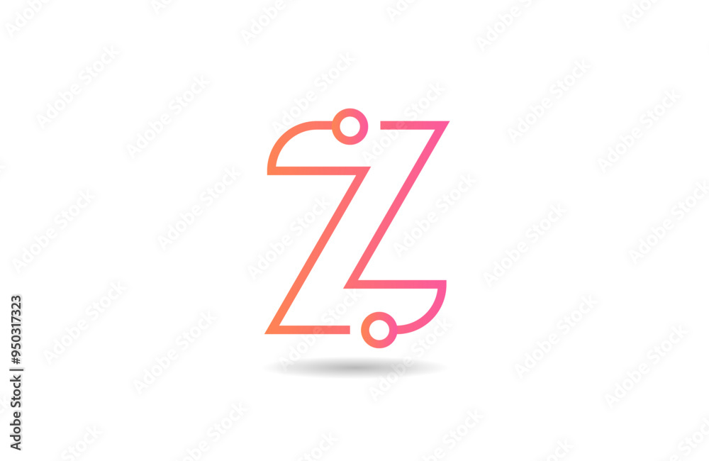 pink line Z letter alphabet logo icon design suitable for a technology business or company pink line Z letter alphabet logo icon design suitable for a technology business or company