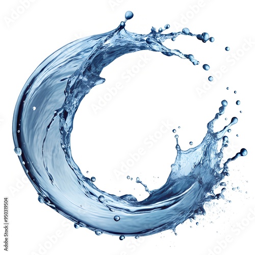 water splash isolated on white